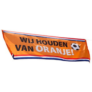 Spandoek Wij houden van oranje