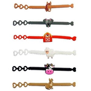 Armband met boerderij dier 6 stuks