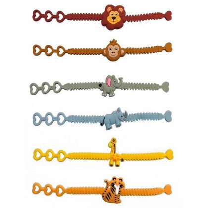 Armband met Safari dier 6 stuks