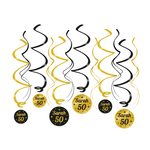 Hangdecoratie Sarah 50 jaar goud zwart Op is Op