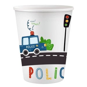 Bekertjes Politie beep beep 6 stuks Op is Op