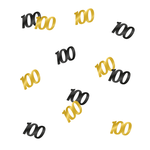Party confetti 100 jaar goud zwart 14 gram
