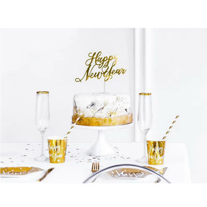 Taartdecoratie Happy New Year Op is Op