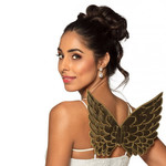 Engelenvleugels stof goudkleurig Op is Op