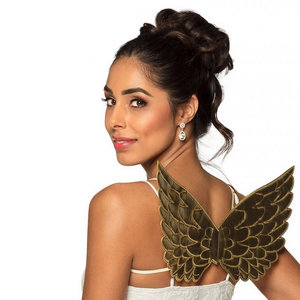 Engelenvleugels stof goudkleurig Op is Op