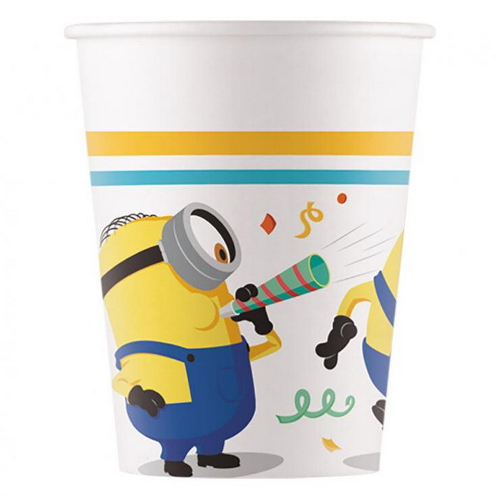 Minions - Bekers Papier FSC 200 ml - 8 stuks