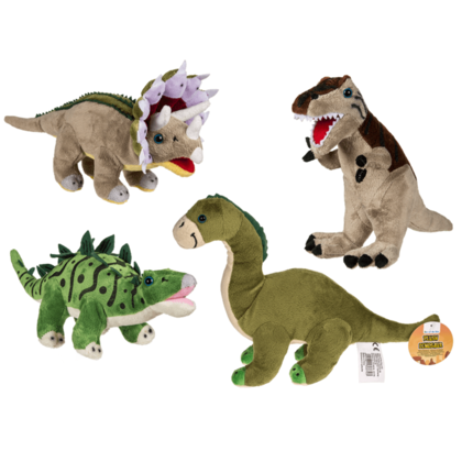 Plucheknuffel T-Rex beige bruin 30cm