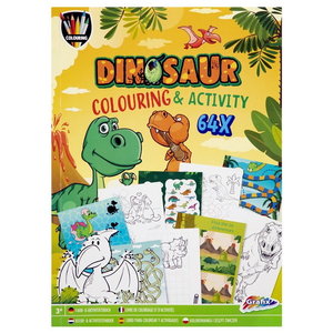 Kleur en spelletjes boek Dinosaurus Op is Op