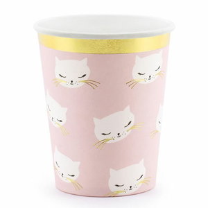 Bekertjes Cats roze 6 stuks Op is Op