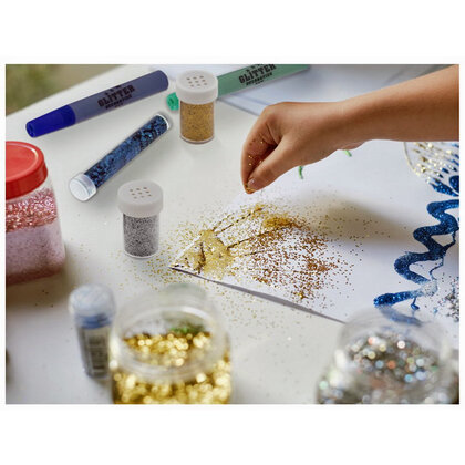 Glitter decoraties set 17-delig