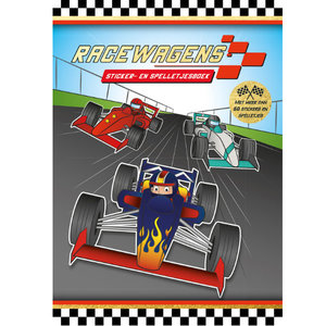 Kleur en spelletjes boek racewagens Op is Op