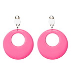 Oorbellen neon roze 2 stuks