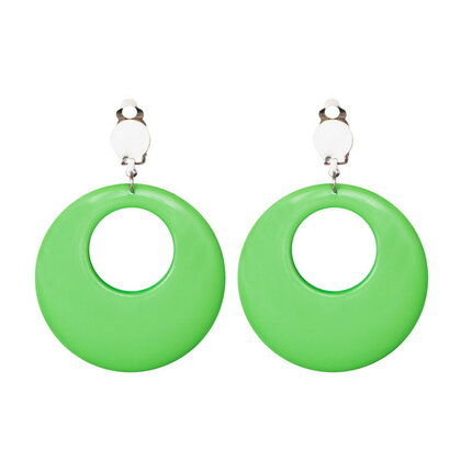 Oorbellen neon groen 2 stuks