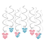 Hangdecoratie Gender Reveal 12 stuks Op is Op