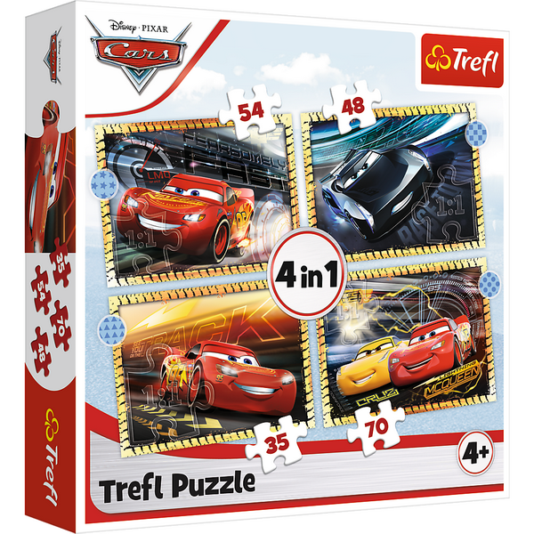Cars Disney 4-in-1 Puzzel