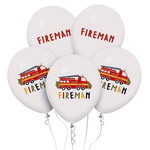 Ballonnen Fireman Brandweer 5 stuks