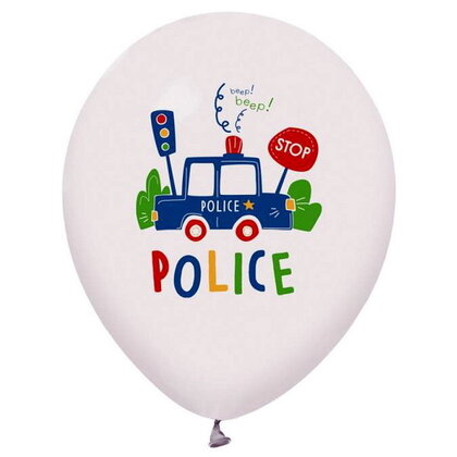 Ballonnen Police 5 stuks 30cm