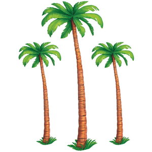 Decoratie palmboom 3 stuks