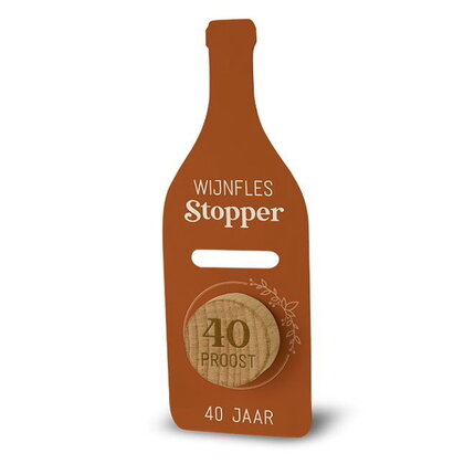 Wijnfles stopper 40 jaar