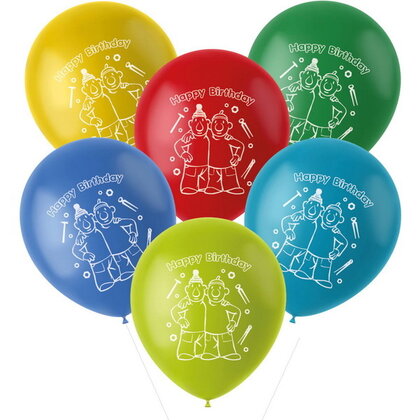 Ballonnen Buurman Happy Birthday 6 stuks