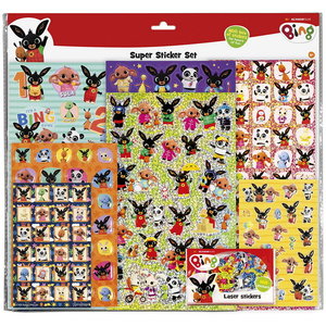 Globos Super Sticker Set BING 250+ stuks Op is Op