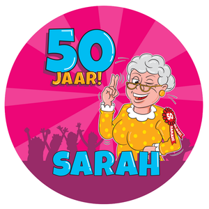 Bierviltjes 50 jaar Sarah cartoon
