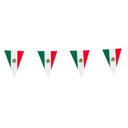 Vlaggenlijn Mexico groen wit rood 10 meter