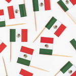 Prikkers Mexicaanse vlag 50 stuks Op is Op