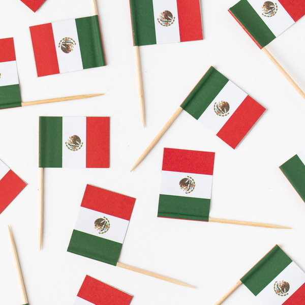 Prikkers Mexicaanse vlag 50 stuks