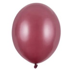 Ballonnen metallic 1e klas bordeaux 20 stuks