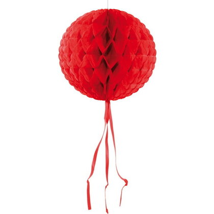 Honeycomb decoratie 30cm rood