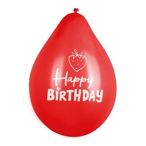Ballonnen fruit Happy Birthday 6 stuks