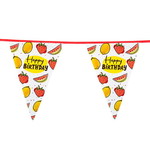 Vlaggenlijn fruit Happy Birthday 6 meter Op is Op