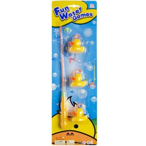 Eendjes vangen 3 stuks met hengel Op is Op