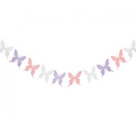 Slinger vlinders mini roze wit lila 300cm
