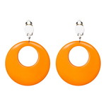 Oorbellen neon oranje 2 stuks