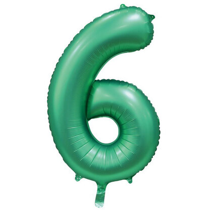 Folieballon 6 jaar GROEN voor lucht of helium MEGA