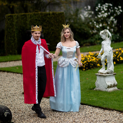 Kroon koning goud met gekleurde stenen