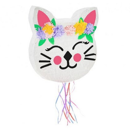 Pinata Poes met bloemetjes