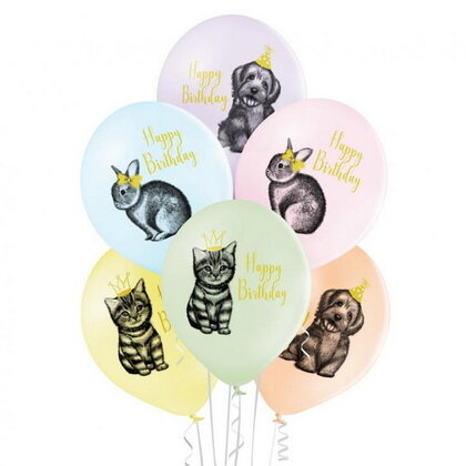 Ballonnen huisdieren 6 stuks