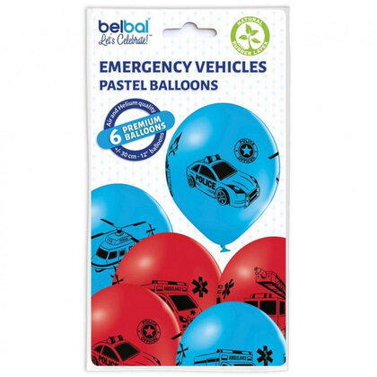 Ballonnen hulpdiensten 6 stuks