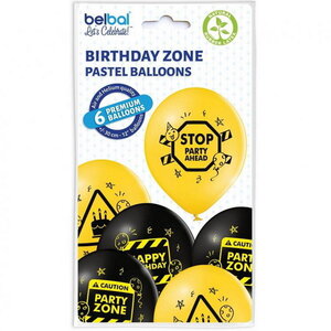Ballonnen Party Zone 6 stuks