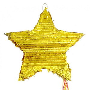 Pinata ster goudkleurig 44cm