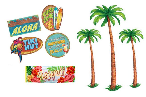 Hawaii-Decoratie en versiering voor een Hawaii themafeest