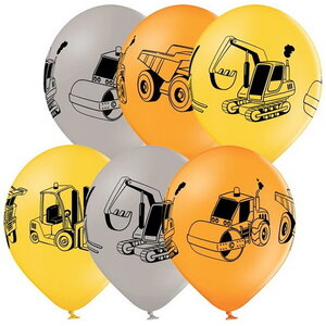 Ballonnen wegwerkers 6 stuks