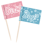 Prikkers Gender Reveal Boy or Girl 50 stuks Op is Op
