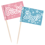 Prikkers Gender Reveal Boy or Girl 50 stuks