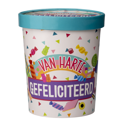 Candy Surprise bucket Van harte gefeliciteerd