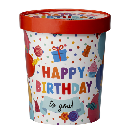 Candy Surprise bucket Happy birthday to you