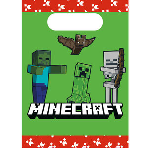 Feestzakjes Minecraft papier 4 stuks